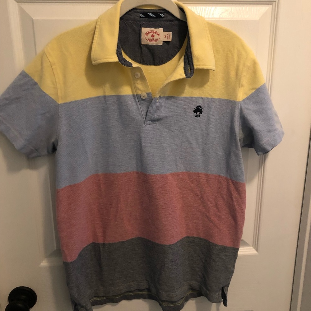 Brooks Brothers Red Fleece polo. Sz M. Colored stripes